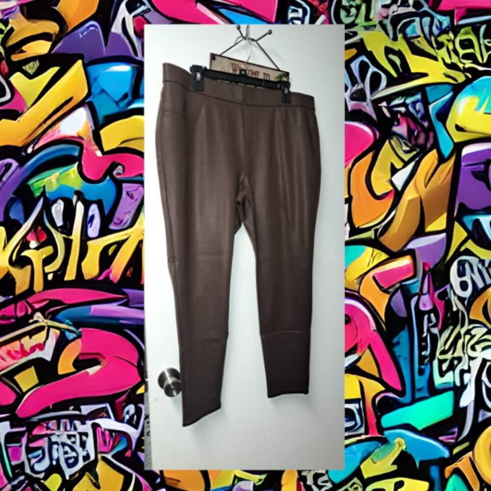 No Boundaries Chocolate Faux Leather Pants
